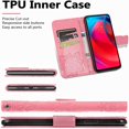 thumbnail image 6 of Compatible with Motorola Moto G Stylus 5G Wallet Case Leather with Card Holder and Stand for Women Flip Case Embossed Butterfly Shockproof Case for Moto G Stylus 5G SD Butterfly Pink, 6 of 13