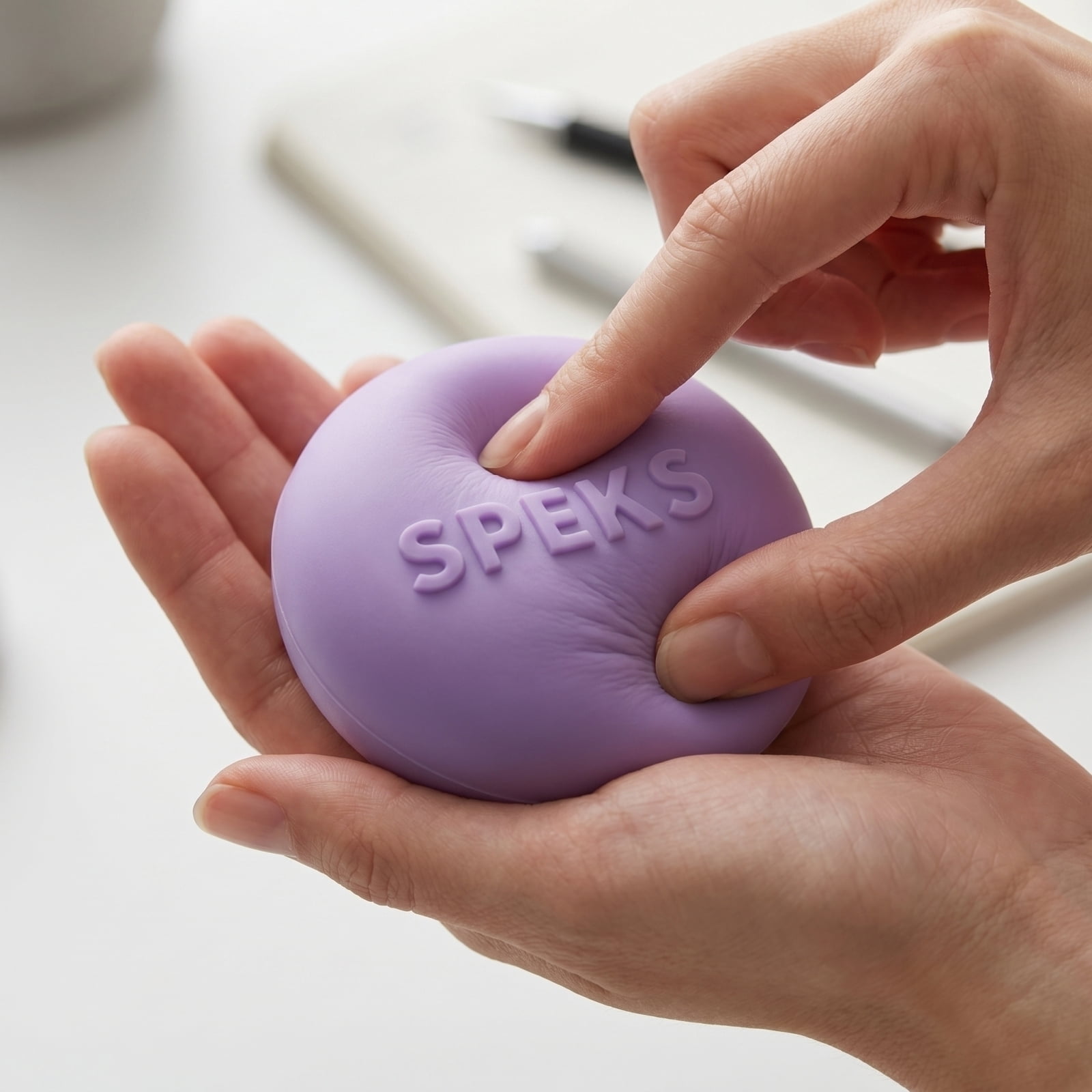 2026 Stress Relief Ball Smooth Tactile Squish Ball Comfortable Grip for Anxiety Relief and Mental Calmness Support Purple