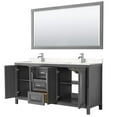 thumbnail image 3 of Wyndham Collection Daria 72" Light Vein Wood Double Bathroom Vanity in Gray, 3 of 3