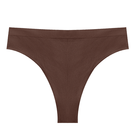 Fulorrnie Underwear for Women Plus Size Seamless Comfort Sport Panties Hipster Banded Waist Stretchable Breathable Panty Brown L