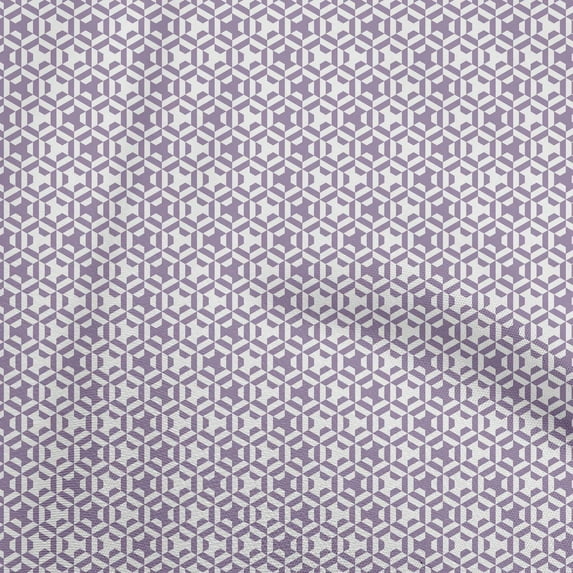 oneOone Cotton Cambric Pastel Purple Fabric Geometric Quilting Supplies Print Sewing Fabric By The Yard 56 Inch Wide