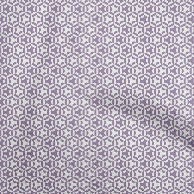 oneOone Polyester Spandex Pastel Purple Fabric Geometric Craft Projects Decor Fabric Printed By The Yard 56 Inch Wide
