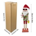 thumbnail image 5 of Wood Puppets Figures 38cm Nutcrackers Christmas Decoration Beach Santa, 5 of 10