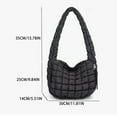 thumbnail image 2 of Hvyesh Quilted Puffer Tote Bag Large Crossbody Shoulder Bag with Zipper, Nylon Bubble Handbag Carryall Bag for Women, 2 of 5