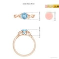 thumbnail image 5 of Angara Natural 0.72 Ct. Aquamarine Solitaire Ring in 14K Rose Gold for Women (Ring Size: 7), 5 of 10