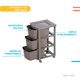 thumbnail image 5 of Torre 3 Niveles Cajonera Multiusos Organizador Plastico cafe 6.49 pulg Pido Todo CJN1-3GVT, 5 of 6