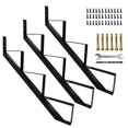 thumbnail image 1 of 3 Packs Metal Stair Step Stringers, 3 Step Steel Riser Stringer for 27.1inch Height Deck(Matt Black), 1 of 4