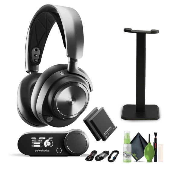 SteelSeries Arctis Nova Pro Wireless Gaming Headset for PC, PS5, PS4 Bundle