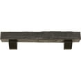 thumbnail image 2 of Ekena Millwork 8"H x 8"D x 48"W Rough Sawn Faux Wood Fireplace Mantel Kit with Ashford Corbels, Burnished Honey Dew, 2 of 12