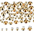 thumbnail image 2 of 2000 Pieces Flat Back Gems Round Crystal Rhinestones 6 Sizes (1.5-6 mm) with Pick Up Tweezer and Rhinestones Picking Pen for Crafts Nail Face Art Clothes Shoes Bags DIY (Metallic Gold), 2 of 7
