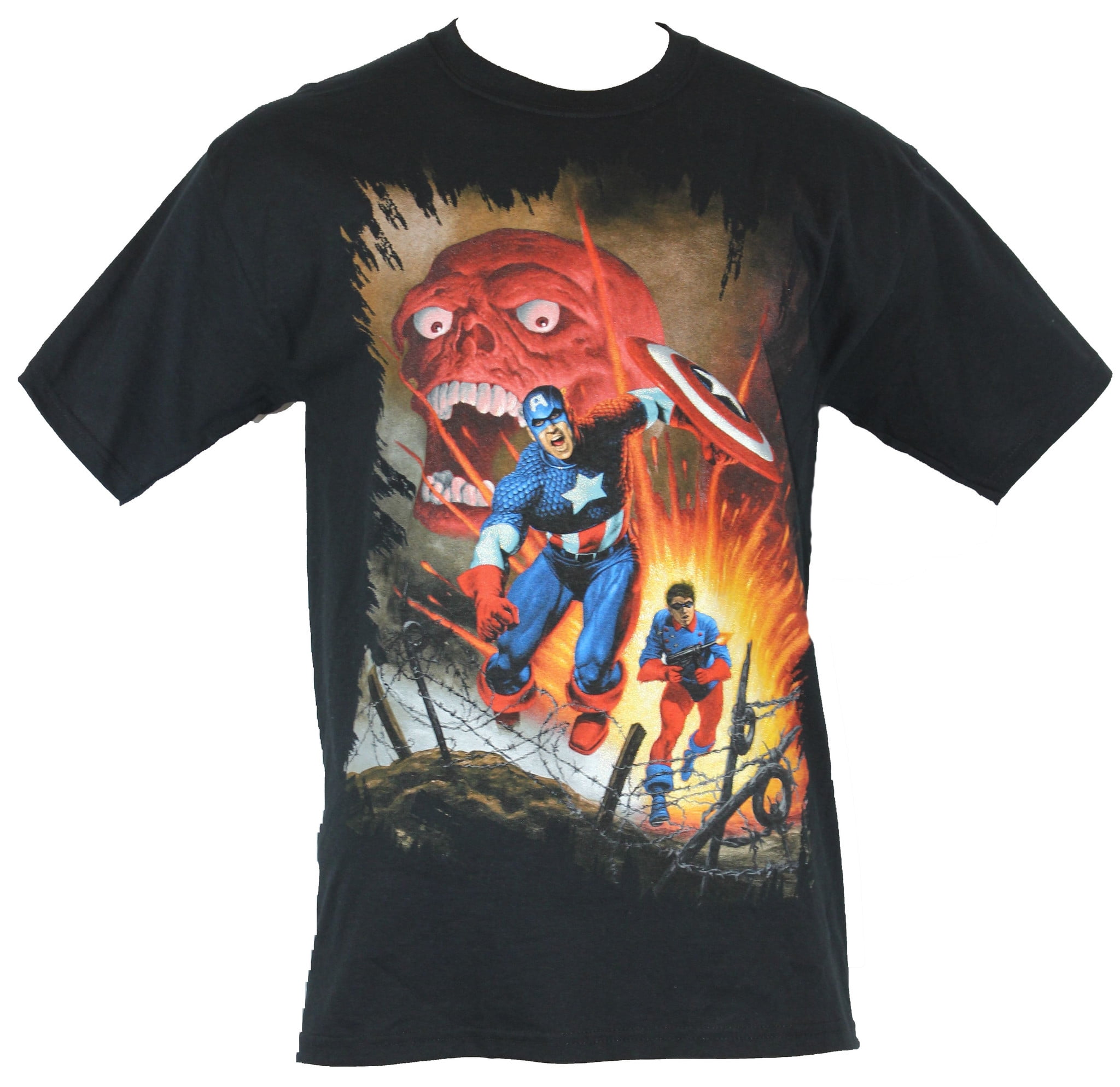 Captain America (Marvel Comics) Mens T 