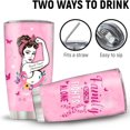 thumbnail image 4 of Breast Cancer Accessories Gifts for Women, Inspirational/Breast Cancer Awareness Gifts Tumbler, After Breast Surgery Stainless Steel Insulated Coffee Cup 20oz, 4 of 6