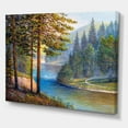 thumbnail image 3 of Designart Morning Sunlight Through The Pine & Fir Forest Canvas Wall Art, 3 of 4