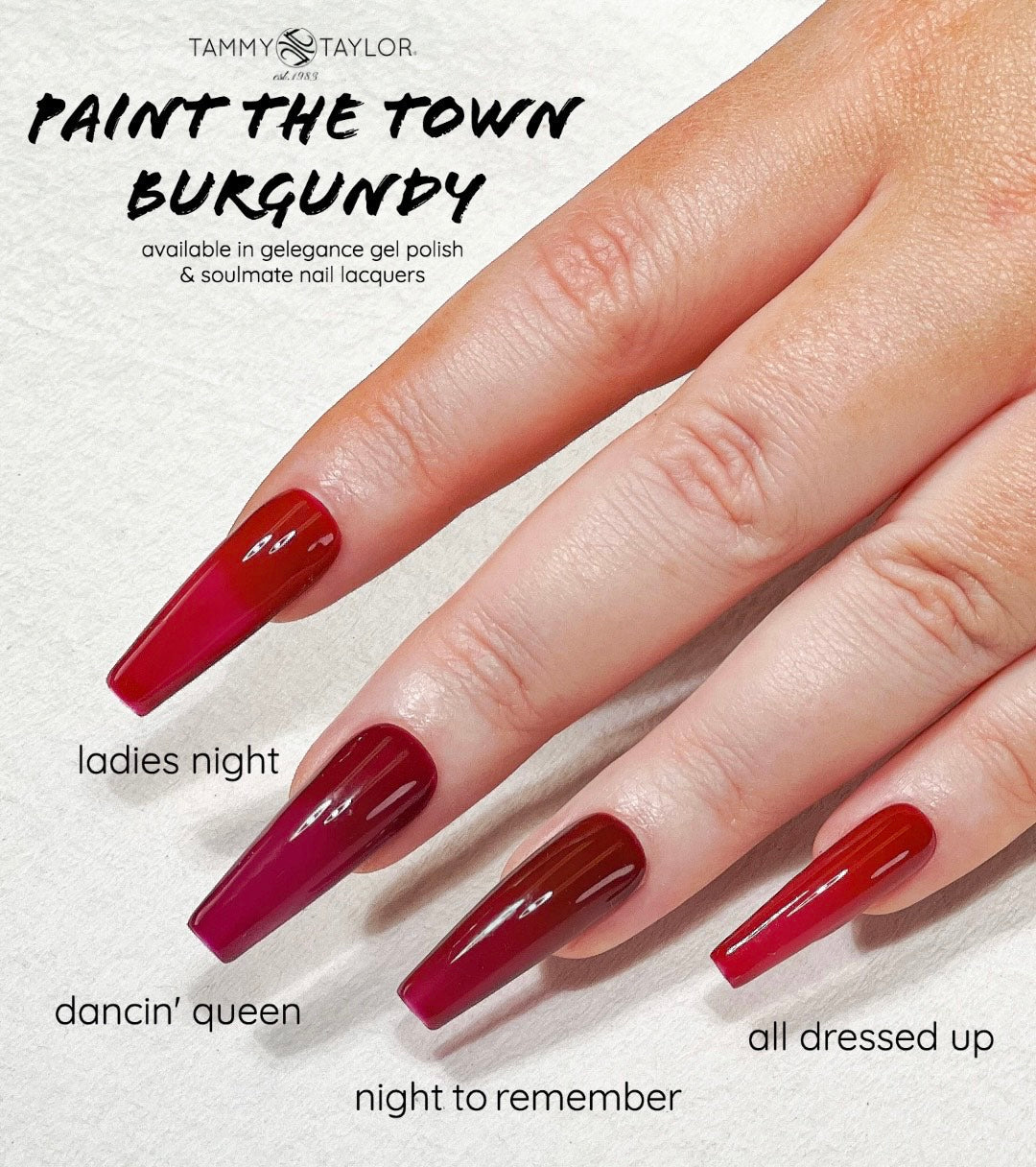 Paint The Town Burgundy Nail Lacquer Bundle