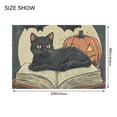 thumbnail image 4 of Yayeee Bath Rug for Bathroom Floor Non Slip Rectangle Fluffy Soft Absorbent Mat, 16"x24", Black Halloween Cat, 4 of 7
