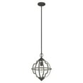 thumbnail image 2 of Hunter - Stone Creek 1-light Noble Bronze, Medium Size Pendant Light, Dimmable, Rustic Style, Sphere Shaped, for Bedrooms, Dining, Living Rooms - 19222, 2 of 8