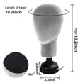 thumbnail image 2 of Soporte para sombrero, soporte de lona, ​​pelucas para hombres, maniquí para cabello, herramientas para hombres, soporte para cabeza de maniquí, cabeza de maniquí masculina de espuma, 2 of 5