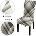 thumbnail image 5 of Black Tan Creamand Gray Plaid Dining Chair Slipcovers Set of 6,Removable Washable Parson Chair Covers for Dining Room,Living Room,Kitchen, 5 of 5