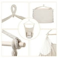 thumbnail image 6 of Distinctive Cotton Canvas Hanging Rope Chair with Pillows Beige, 6 of 10
