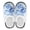 Blue Peony Vintage, variant on Travel Slippers for Women/Men, Plush Non-Slip House Slippers Diy Gothic Cross Printed Winter Slippers L