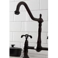 thumbnail image 3 of Kingston Brass KS1175TX French Country Bridge Kitchen Faucet, Oil Rubbed Bronze, 3 of 5