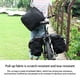 thumbnail image 3 of Toystoory Bolsa para asiento trasero de bicicleta, marco de tela resistente a desgarros, bolsa para sillín, portaequipajes 3 en 1, botellas de Ciclismo Negro, 3 of 6
