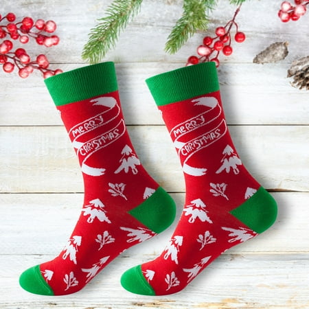 

KEUSN Women s Performance Cotton Pad Sports Leisure Socks Christmas Pattern Socks For Women