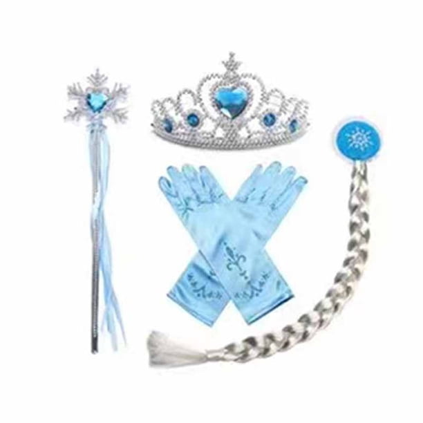 Vestido de princesa Frozen para niñas de primavera, vestido blanco, vestido de actuación para cumpleaños y Halloween