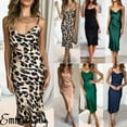 thumbnail image 4 of Femmes Soie Satin Midi Maxi Robe Cocktail Soirée Robes Plage Robe de Soleil, 4 of 4