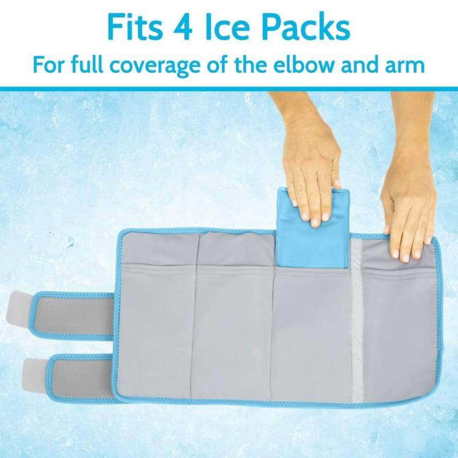 Vive Elbow Ice Pack Wrap – Reusable Hot & Cold Therapy with Compression for Pain Relief, Arthritis, Tendonitis, Sports Injuries – Adjustable for Men & Women