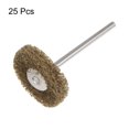 thumbnail image 3 of Unique Bargains 25pcs Meule Abrasive 1 Pouce 120 Grain 1/8' Tige Tampons de Raclage, Jaune, 3 of 5