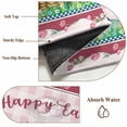 thumbnail image 6 of Round Area Rug 6 Ft, Gnomes Easter Washable Non-Slip Circle Carpet for Living Room/Bedroom, Eggs Tulips Spring Floral Pink Plaid Low-Profile Indoor Mats Collection Rugs for Residential, 6 of 7