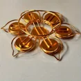 thumbnail image 5 of Seven-Star Plum Blossom Tea Light Candle Holders - Metal Tabletop Candle Stand, Lacquered Finish, Set of 7 Lotus Flower Design Tealight Candle Holders, 5 of 5