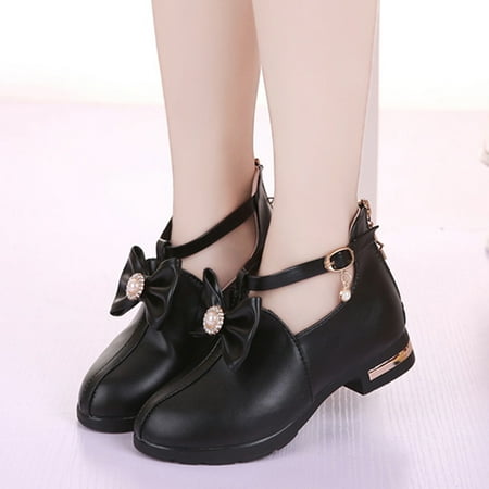

Children Baby Girls Bowknot Princess Leather Shoes Short Single Boots CHMORA