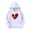 White, variant on Girls Hooded Sweatshirts Trendy Heart and Letter Print Long Sleeve Hoodies Teen Fall Preppy Pullover Tops with Pocket 3-14Years