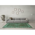 thumbnail image 3 of Ahgly Company Indoor Rectangle Persian Turquoise Blue Traditional Area Rugs, 3' x 5', 3 of 4