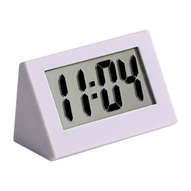 Mini Horloge Écran LED Chevet 24H Horloges Électroniques Numériques Plastique à Piles Maison Poche Bureau Calendrier Orange Rouge