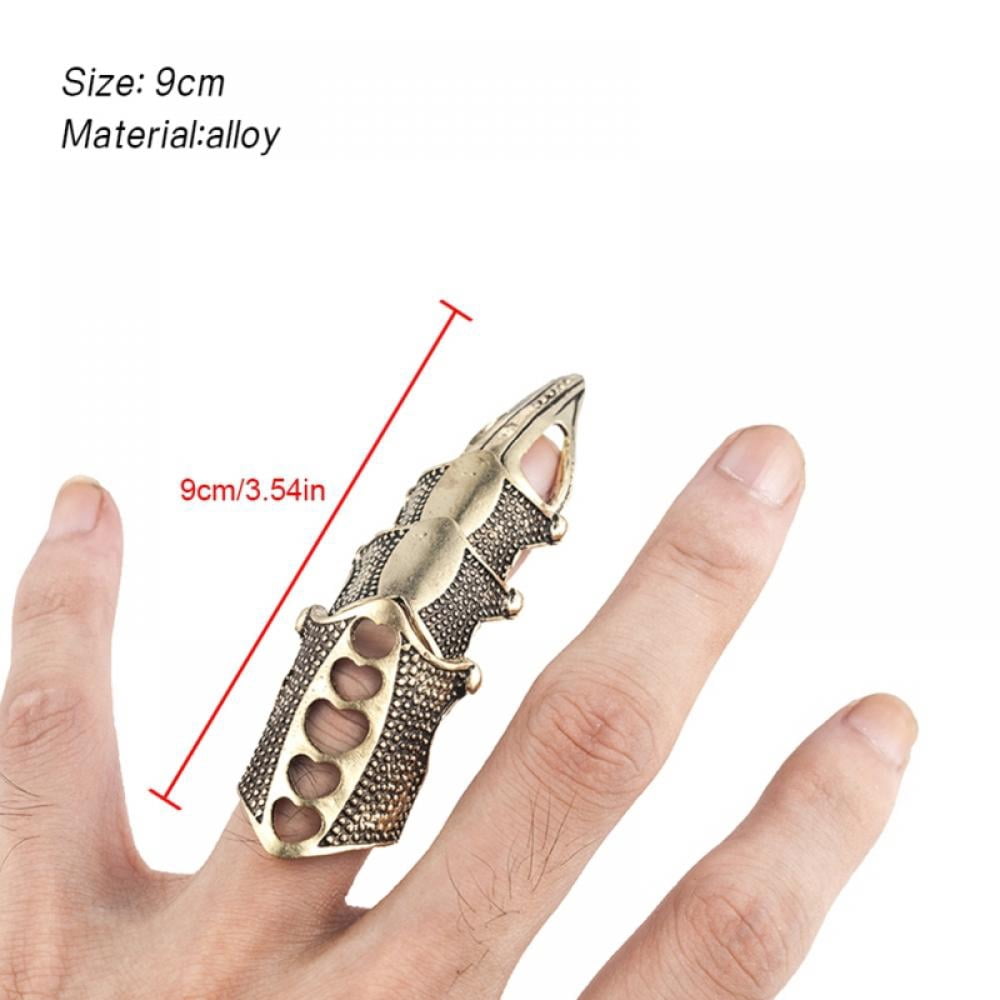 Fashion Retro Gothic Style Exaggerated Long Nail Tail Ring Suitable for Halloween