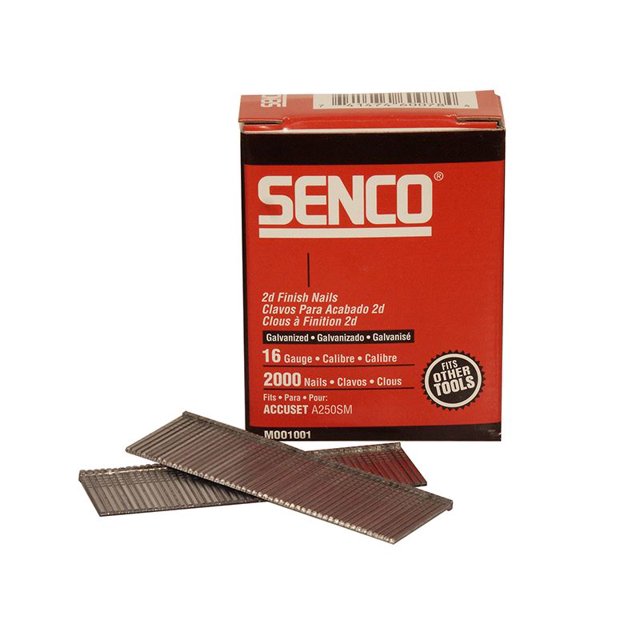 Senco - Ongles Droits Galvanisés 16G x 63mm (Pack 2000)