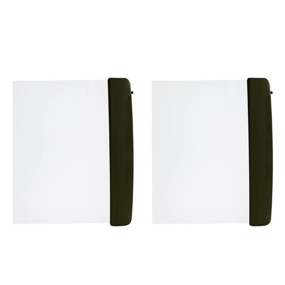 2 Pieces Flat Book Lights Led Reading Light Clear Night Lights Reading Lamp Book Light Page Portable Bookmark Light for Reading In Bed (Black, Classic Style)