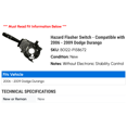 thumbnail image 2 of Hazard Flasher Switch - Compatible with 2006 - 2009 Dodge Durango 2007 2008, 2 of 2
