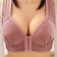 thumbnail image 3 of Huanledash Push Up Wide Shoulder Straps Women Bra Wireless Front Closure 3/4 Cup Sexy Bra for Daily Wear, 3 of 8