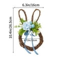 thumbnail image 3 of TUTUnaumb Easter Bunny Spring Wreath for Front Door,Easter Rabbit Door Wreath with Bowknot,Easter Egg Wreaths Spring Garland Easter Decor Farmhouse Wreath for Indoor Outdoor Porch Window Decor-Blue, 3 of 6
