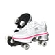 thumbnail image 1 of KOFUBOKE Zapatos de patín con ruedas con deformación LED, zapatos para caminar de doble hilera con ruedas invisibles, polea extraíble 2 en 1, patinaje Parkour (parte superior baja blanca con luz 8), 1 of 5