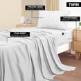 thumbnail image 2 of Juego de sábanas Utopia Bedding de microfibra suave, 3 piezas, color blanco, 2 of 9