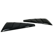 Ikon Motorsports Compatible with 05-14 Mustang Panel Translucent Smoked Rear Quarter Side Window Louvers Scoop Cover Vent Slotted 2005 2006 2007 2008 2009 2010 2011 2012 2013 2014