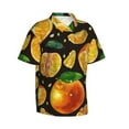 thumbnail image 2 of Kll Men'S Hawaiian Shirt Short Sleeve Button Down Beach Shirts-Tangerine, 2 of 8
