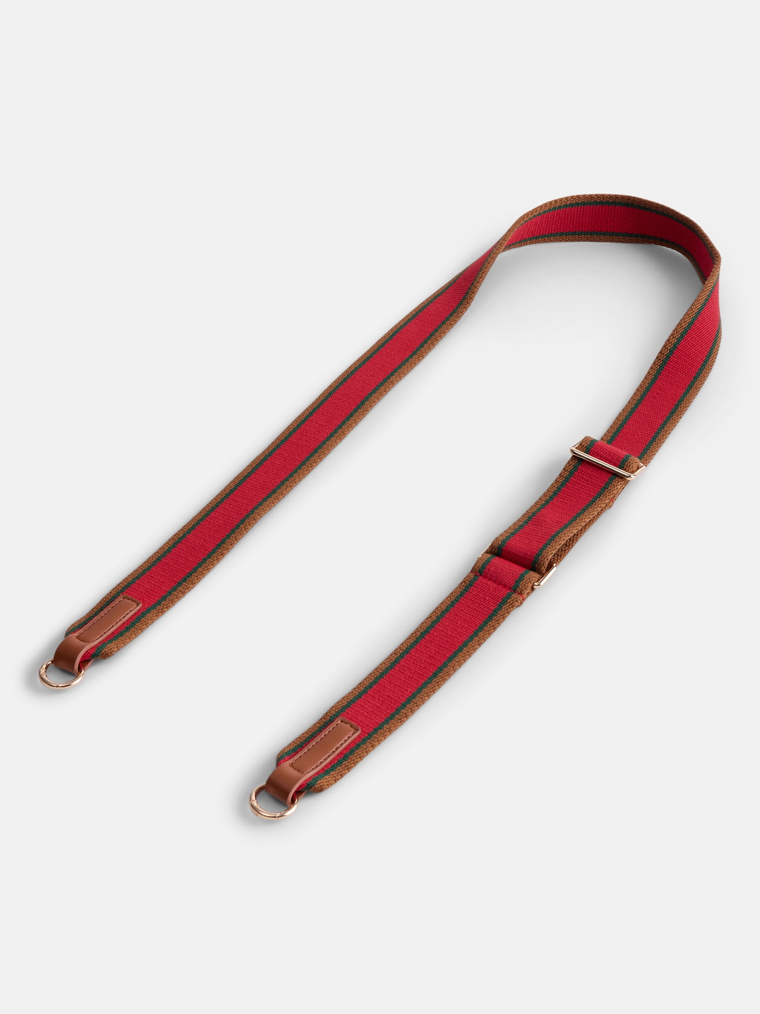 No Boundaries Women’s Game Day Webbed Bag Straps, Red & Brown