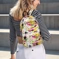 thumbnail image 5 of Wukai Retro Musical Print Durable Canvas Laptop Backpack - Adjustable Shoulder Straps, Water-Resistant, Large Capacity, Unisex for School, Office-Small, 5 of 5