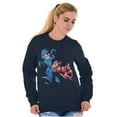 thumbnail image 4 of Classic Video Game Mega Man and Rush Unisex Plus Size Sweatshirt Brisco Brands 2X, 4 of 5